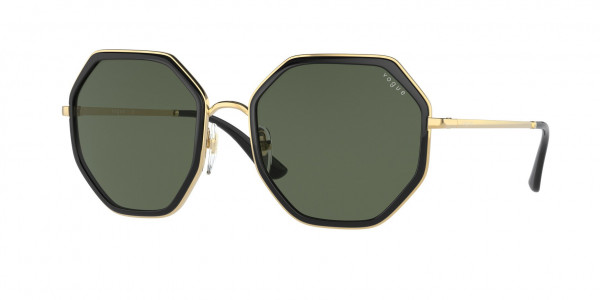 Vogue VO4224S Sunglasses, 280/71 GOLD/BLACK DARK GREEN (BLACK)