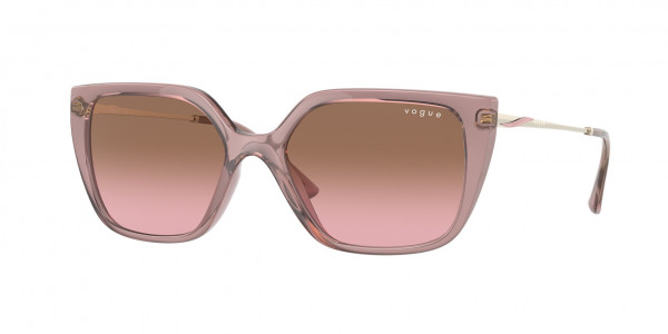 Vogue VO5386S Sunglasses, 285714 TRANSPARENT BROWN PINK GRADIEN (BROWN)