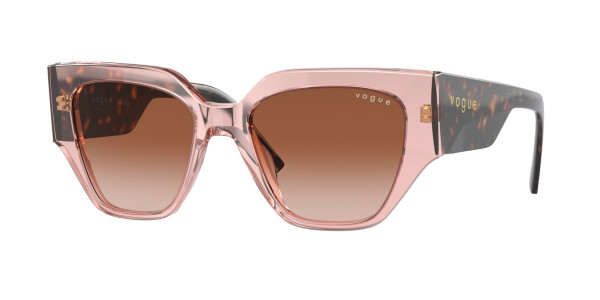 Vogue VO5409S Sunglasses, 282813 TRANSPARENT PINK BROWN GRADIEN (PINK)