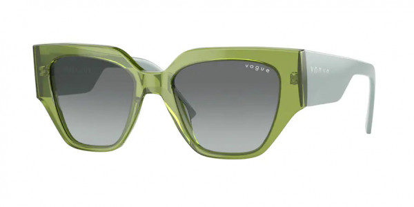 Vogue VO5409S Sunglasses, 295311 TRANSPARENT GREEN GRADIENT GRE (GREEN)