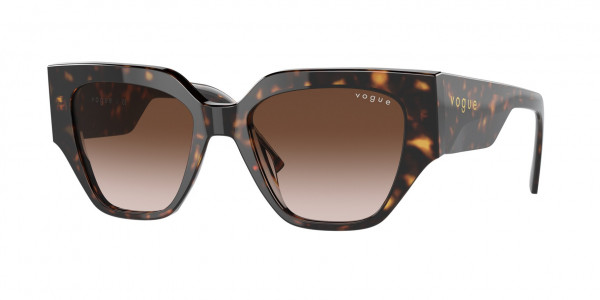 Vogue VO5409S Sunglasses, W65613 DARK HAVANA BROWN GRADIENT (BROWN)