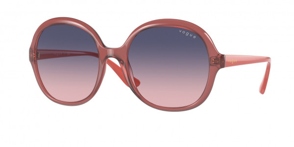 Vogue VO5410S Sunglasses, 2968I6 TRANSPARENT BORDEAUX PINK GRAD (RED)