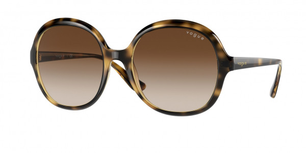 Vogue VO5410S Sunglasses, W65613 DARK HAVANA BROWN GRADIENT (BROWN)