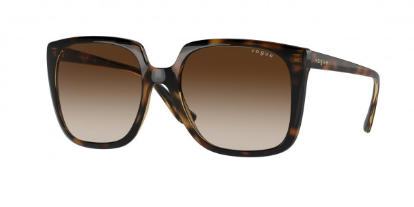 Vogue VO5411S Sunglasses, W65613 DARK HAVANA BROWN GRADIENT (BROWN)