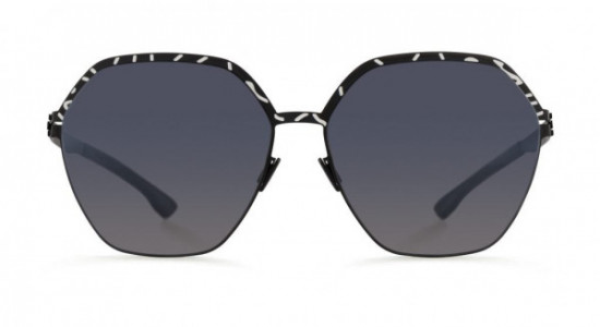 ic! berlin Kiez Motif Sunglasses, Black-White Inlay