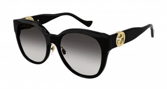 Gucci GG1028SK Sunglasses, 006 - BLACK with GREY lenses