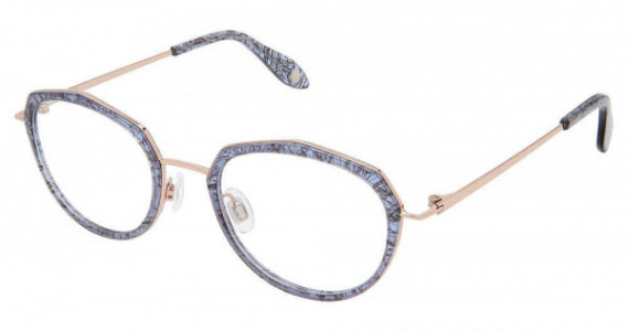 Fysh UK F-3681 Eyeglasses, S401-NAVY ROSE GOLD