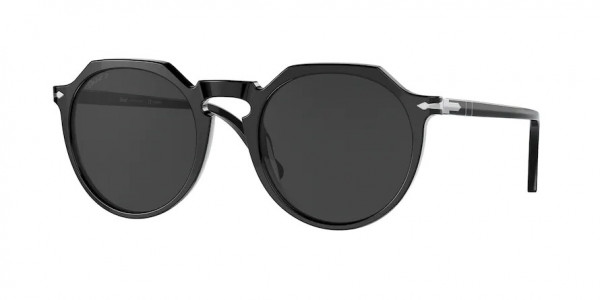 Persol PO3281S Sunglasses, 95/48 BLACK POLAR DARK GREY (BLACK)