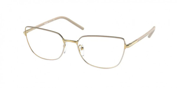 Prada PR 59YV Eyeglasses, 06I1O1 BEIGE/WHITE (BROWN)