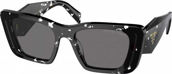 Prada PR 08YS Sunglasses, 15S5Z1 BLACK CRYSTAL TORTOISE DARK GR (BLACK)