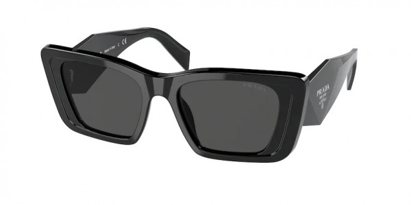 Prada PR 08YS Sunglasses, 1AB5S0 BLACK DARK GREY (BLACK)
