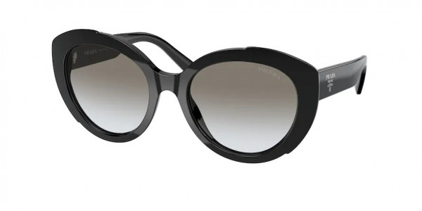 Prada PR 01YSF Sunglasses, 1AB0A7 BLACK GREY GRADIENT (BLACK)