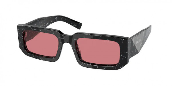 Prada PR 06YS Sunglasses, 05W06O ABSTRACT BLACK/WHITE RED (BLACK)