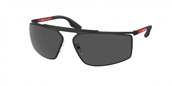 Prada Linea Rossa PS 51WS Sunglasses, DG006F BLACK RUBBER DARK GREY (BLACK)