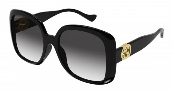 Gucci GG1029SA Sunglasses, 007 - BLACK with GREY lenses