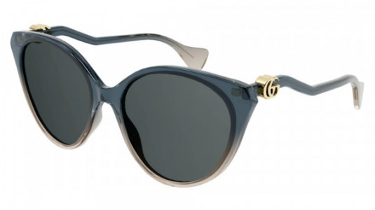 Gucci GG1011S Sunglasses, 002 - BLUE with GREY lenses