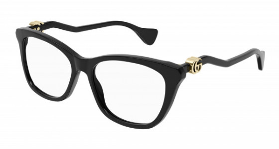 Gucci GG1012O Eyeglasses, 001 - BLACK with TRANSPARENT lenses