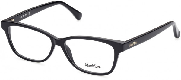 Max Mara MM5013-F Eyeglasses, 001 - Shiny Black / Shiny Black