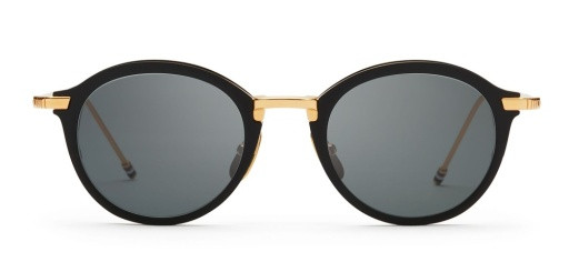 Thom Browne TB-110 Sunglasses, BLACK IRON/YELLOW GOLD