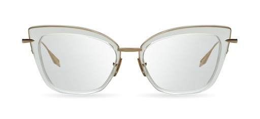 DITA AMORLY Eyeglasses, CRYSTAL CLEAR - WHITE GOLD