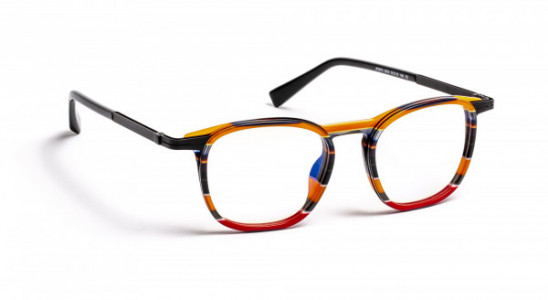 J.F. Rey JF2970 Eyeglasses, STRIPES ORANGE/SATIN BLACK (6500)