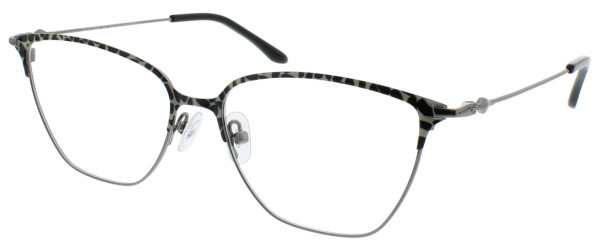 BCBGMAXAZRIA HENLEY Eyeglasses, Black Pattern