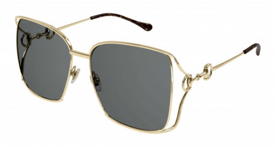 Gucci GG1020S Sunglasses, 002 - GOLD with GREY lenses