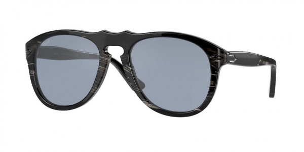 Persol PO0649CO Sunglasses, 114055 BLACK STRIPED WHITE (BROWN)