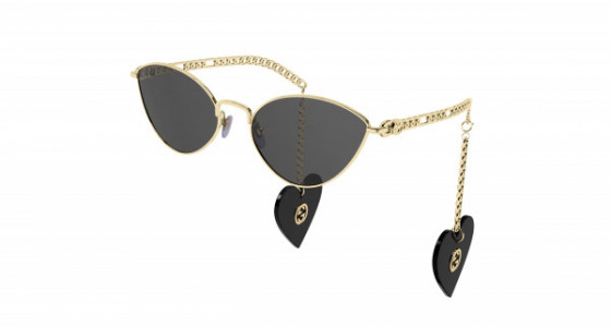 Gucci GG0977S Sunglasses, 001 - GOLD with GREY lenses