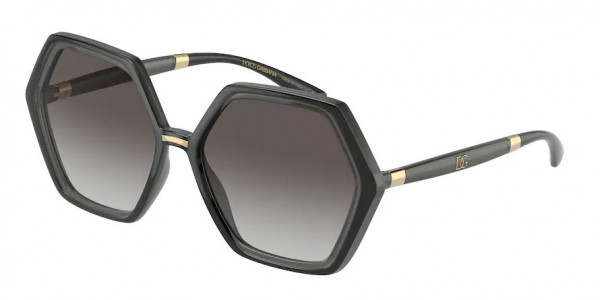 Dolce & Gabbana DG6167 Sunglasses, 32468G BLACK/TRANSPARENT BLACK LIGHT (BLACK)