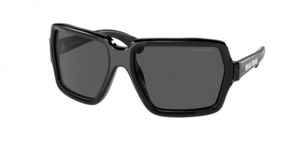 Miu Miu MU 06WS Sunglasses, 1AB1A1 BLACK DARK GREY (BLACK)