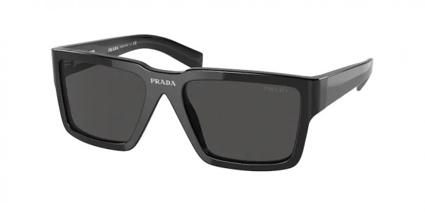 Prada PR 09YS Sunglasses, 1AB5S0 BLACK DARK GREY (BLACK)
