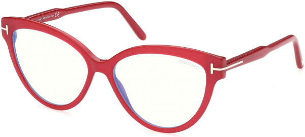 Tom Ford FT5763-B Eyeglasses, 077 - Shiny Opal Fucia, 