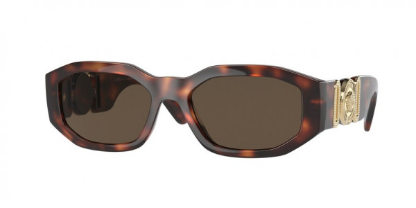 Versace VE4361F Sunglasses, 521773 HAVANA DARK BROWN (TORTOISE)