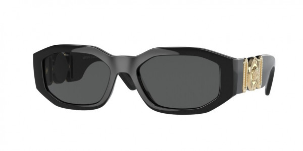 Versace VE4361F Sunglasses, GB1/87 BLACK DARK GREY (BLACK)