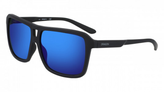 Dragon DR THE JAM UPCYCLED LL ION Sunglasses, (003) MATTE BLACK/LL BLUE ION