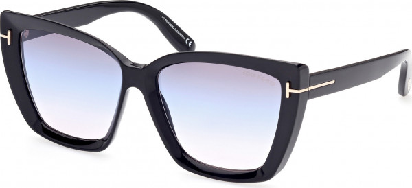 Tom Ford FT0920 SCARLET-02 Sunglasses, 01B - Shiny Black / Shiny Black