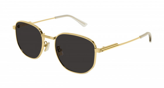 Bottega Veneta BV1160SA Sunglasses, 004 - GOLD with GREY lenses