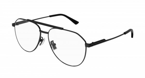 Bottega Veneta BV1158O Eyeglasses, 002 - GOLD with TRANSPARENT lenses