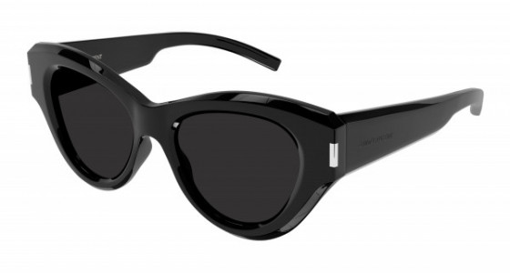 Saint Laurent SL 506 Sunglasses, 001 - BLACK with BLACK lenses