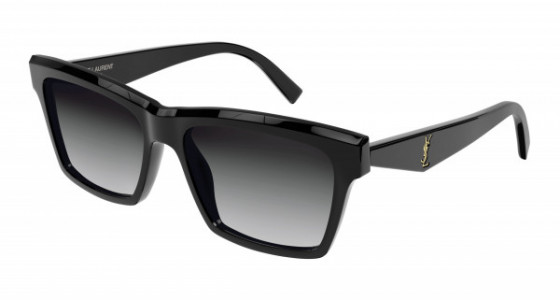Saint Laurent SL M104 Sunglasses, 001 - BLACK with GREY lenses