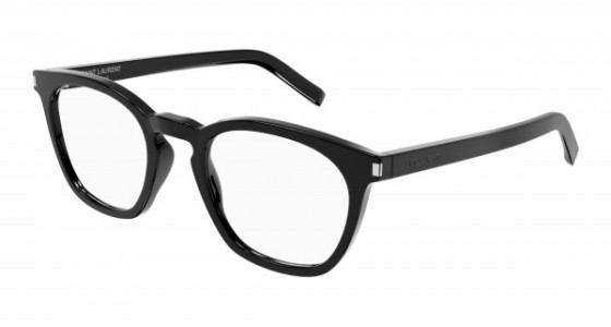 Saint Laurent SL 28 OPT Eyeglasses, 001 - BLACK with TRANSPARENT lenses