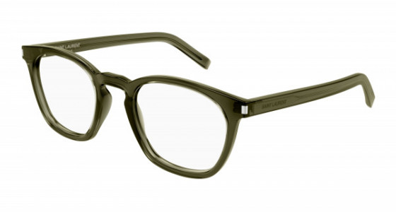 Saint Laurent SL 28 OPT Eyeglasses, 003 - GREEN with TRANSPARENT lenses