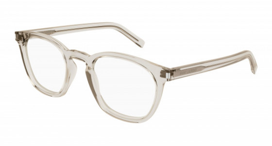Saint Laurent SL 28 OPT Eyeglasses, 004 - BEIGE with TRANSPARENT lenses