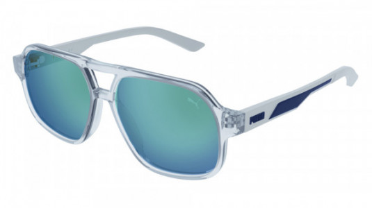 Puma PJ0059S Sunglasses, 004 - GREY with BLUE lenses