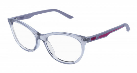 Puma PJ0062O Eyeglasses, 003 - LIGHT-BLUE with TRANSPARENT lenses