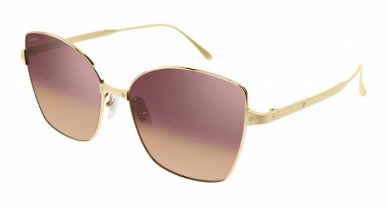 Cartier CT0328S Sunglasses, 003 - GOLD with RED lenses