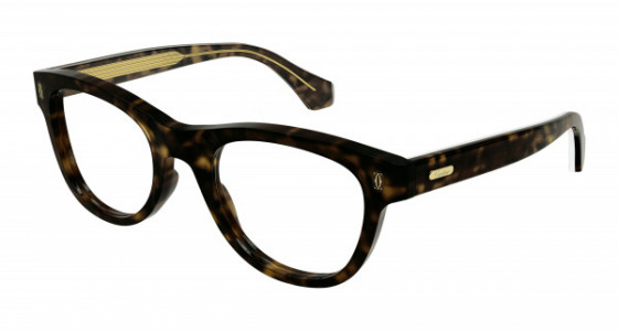 Cartier CT0340O Eyeglasses, 005 - HAVANA with TRANSPARENT lenses