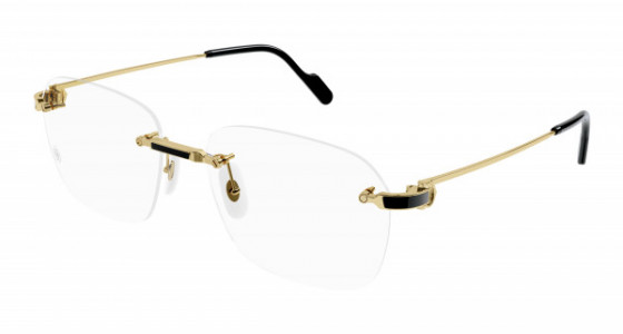 Cartier CT0343O Eyeglasses, 001 - GOLD with TRANSPARENT lenses