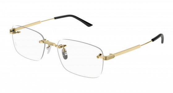 Cartier CT0349O Eyeglasses, 001 - GOLD with TRANSPARENT lenses